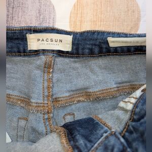 PacSun Women's Denim Jeans with Contrast Stitching Jean High Rise